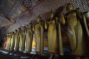 Buddha statues at Dambulla caves