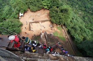 Steep climb up to the top at Sigiriya