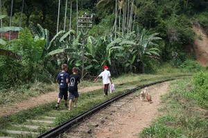 Locals on the train line