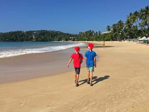 Christmas morning on the beach