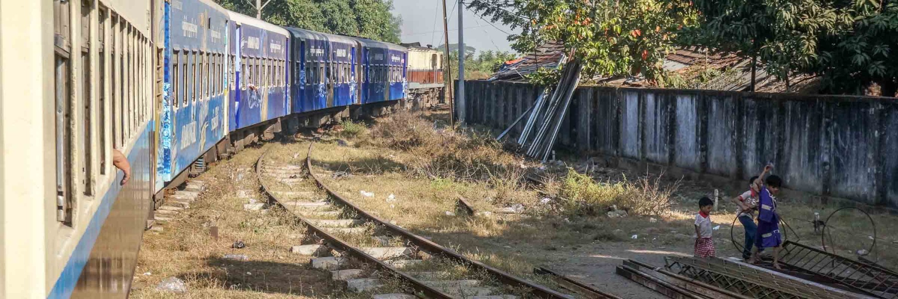 A train in Myanmar