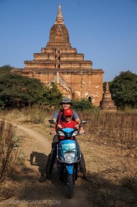 Mopeds in Bagan, Myanmar