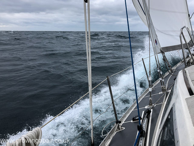 Sailing across the Bay of Biscay