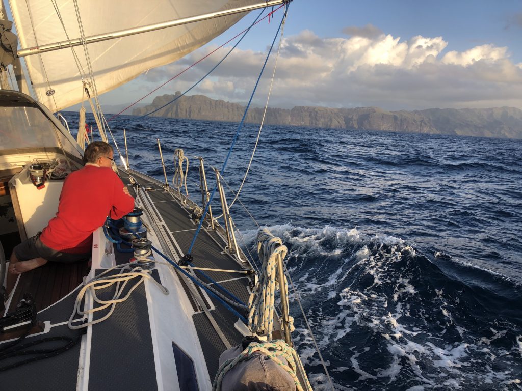 First view of the Marquesas Islands after 32 days at sea